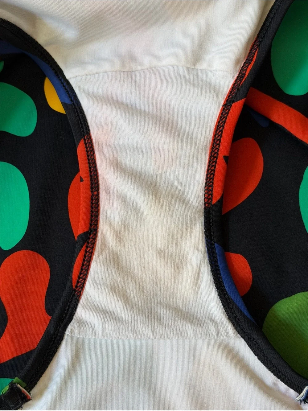 Hanna Andersson Black One-Piece Swimsuit with Bright Abstract Print Girls Size10